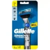 Gillette Mach3 Turbo Razor + 2 Razor Blade Barberskraber