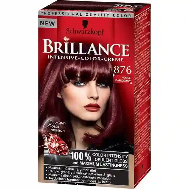 Schwarzkopf Brillance Intensive-Color-Creme #876 Noble Mahogany Permanente hårfarver